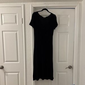 Elegant Black Midi Dress